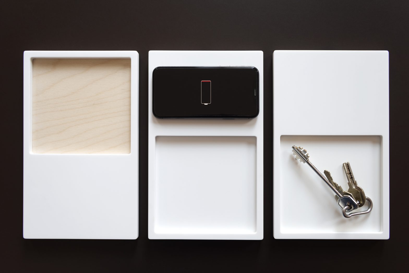 POSO-WIRELESS CHARGER per smartphone con svuota tasche-ACQUISTA ONLINE Image